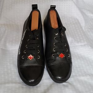 D Squared Men's Athletic Black Leather Shoes